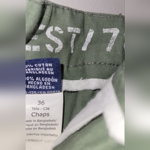 Mens Chaps shorts size 36 army green golfer short - Picture 5 of 7